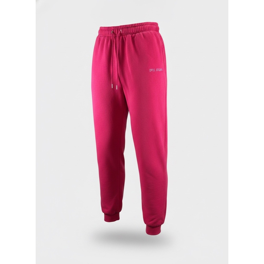 Boohoo OFCL Studio Hot Pink Joggers Womens Size Medium Drawstring Cuff